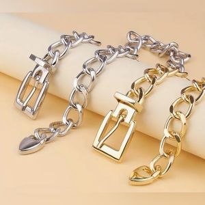 Chunky Buckle Adjustable Link Necklace/Choker-One
